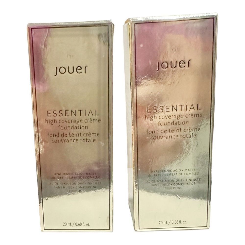 JOUER Essential High Coverage Cream Foundation CAVIAR 20ml LOT OF 2‎